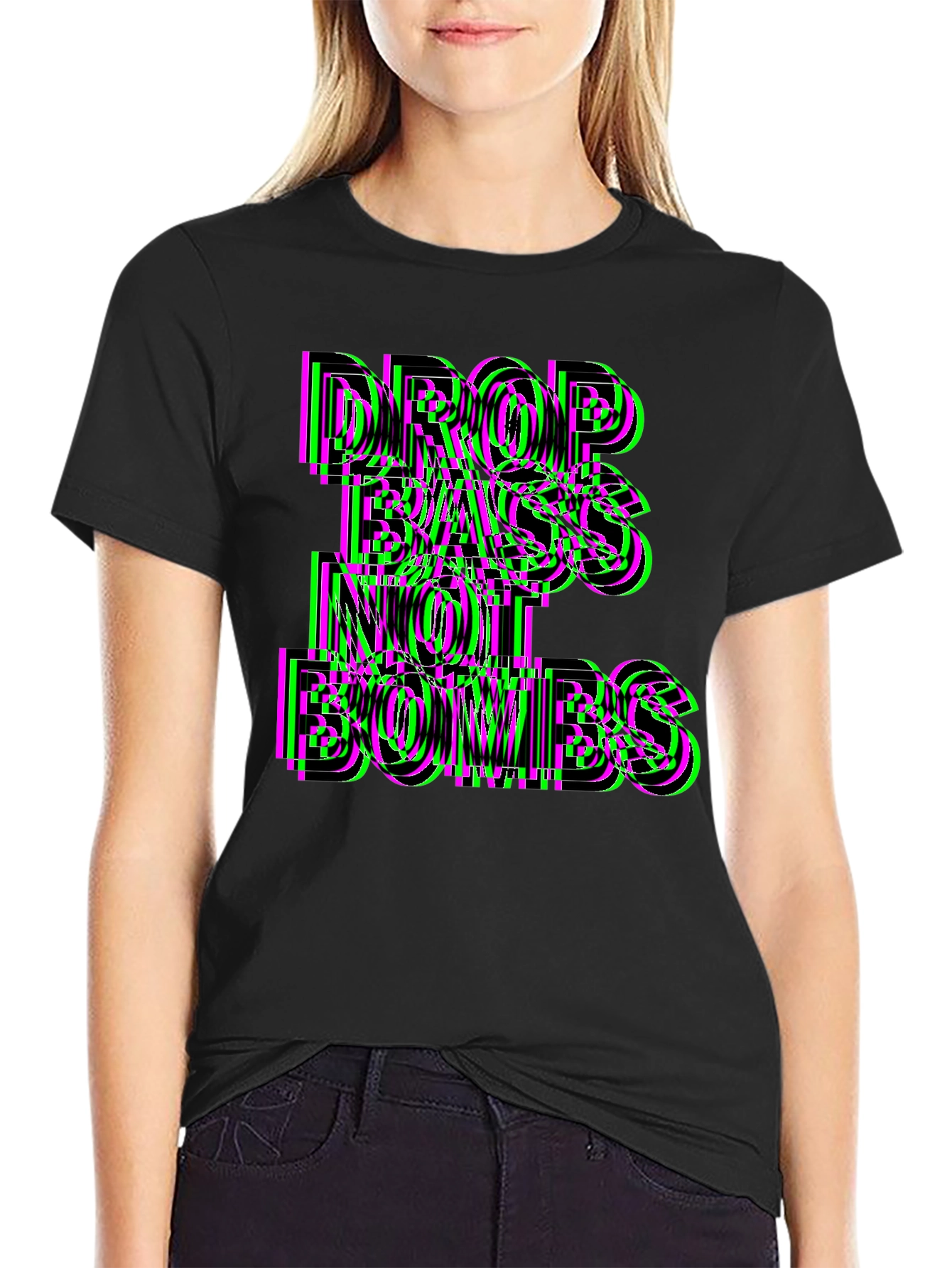 Drop Bass Not Bombs Graphic Tee