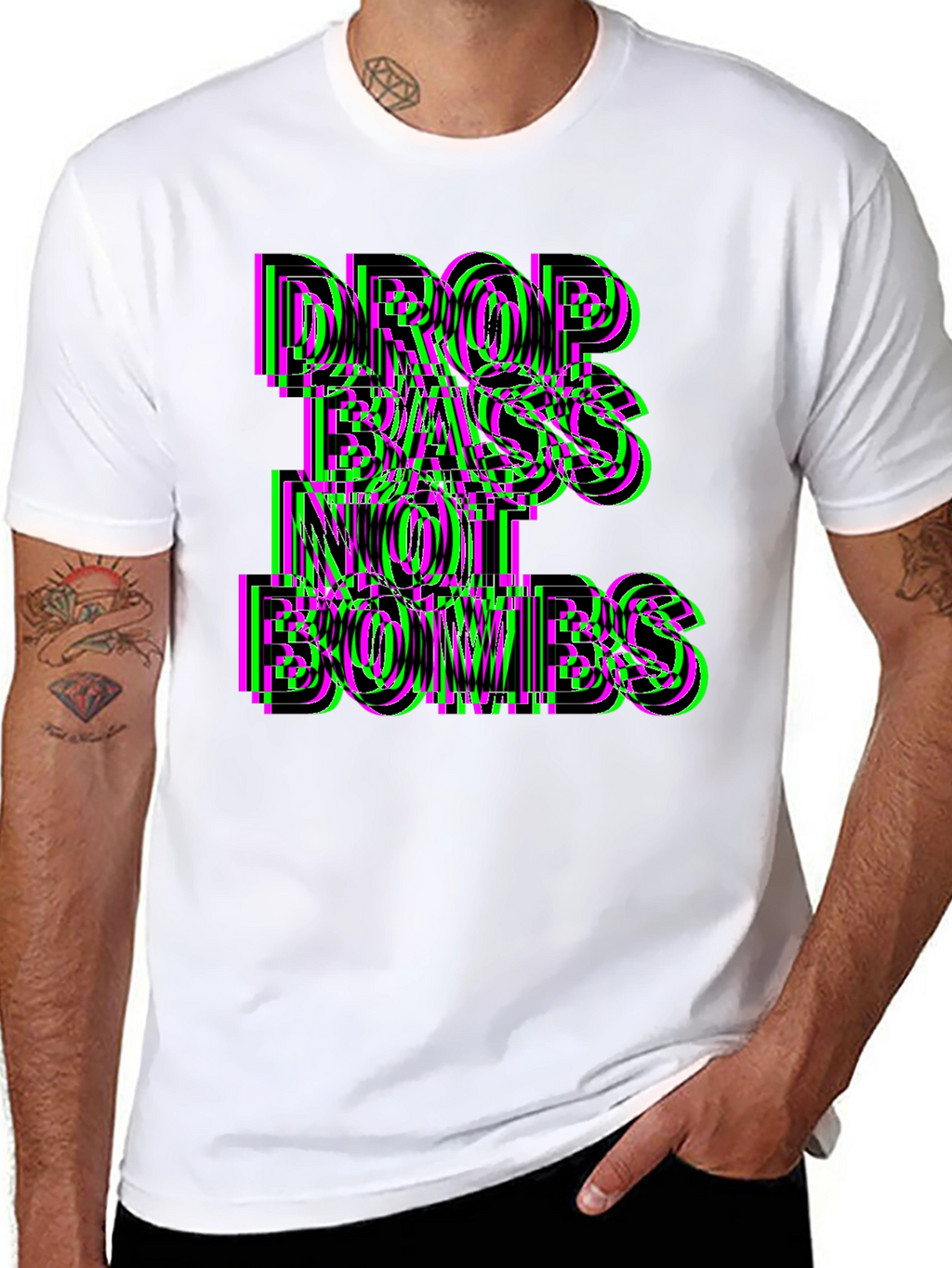 Drop Bass Not Bombs Graphic Tee