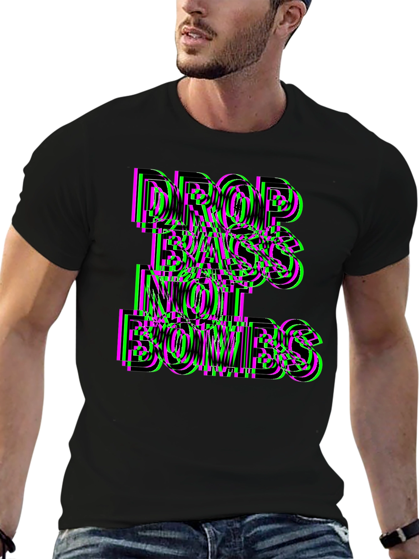 Drop Bass Not Bombs Graphic Tee