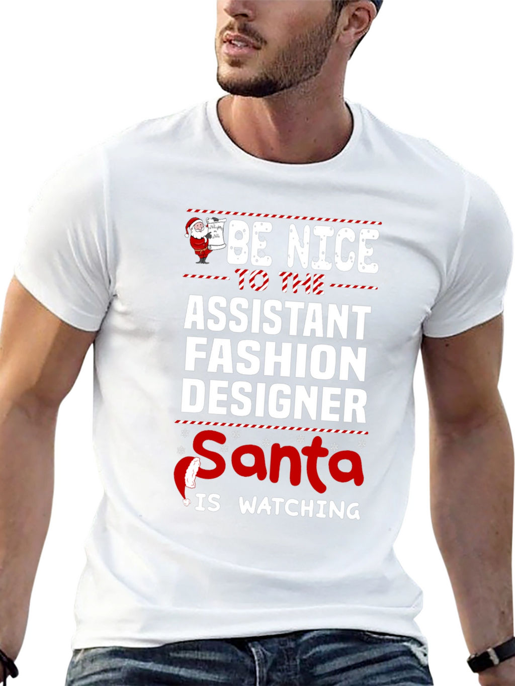 Be Nice To The Assistant Fashion Designer Santa T-Shirt