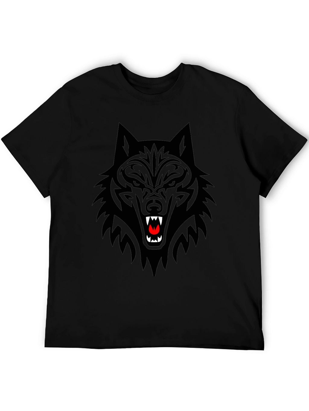 Black Wolf Graphic Tee - Fierce Design