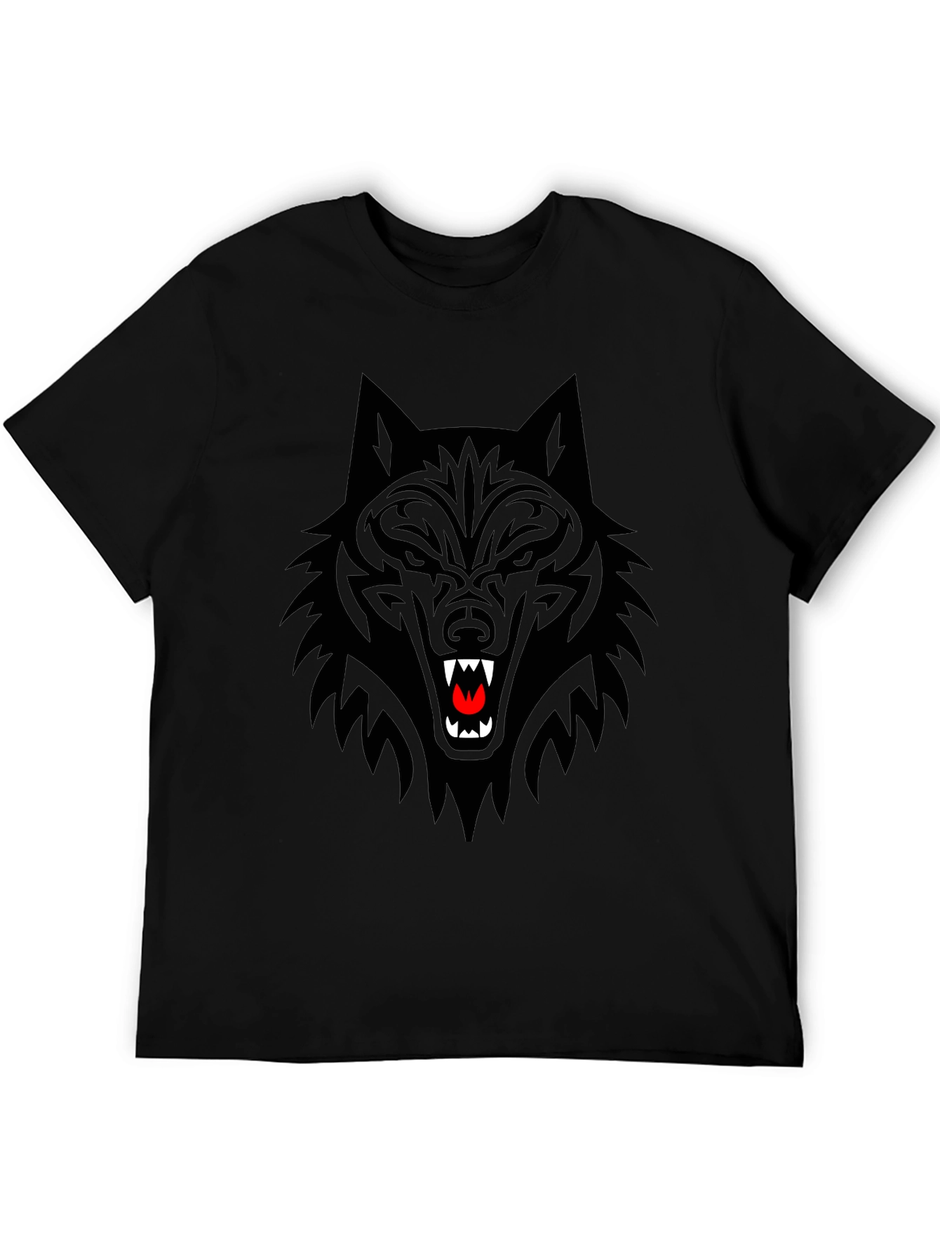 Black Wolf Graphic Tee - Fierce Design