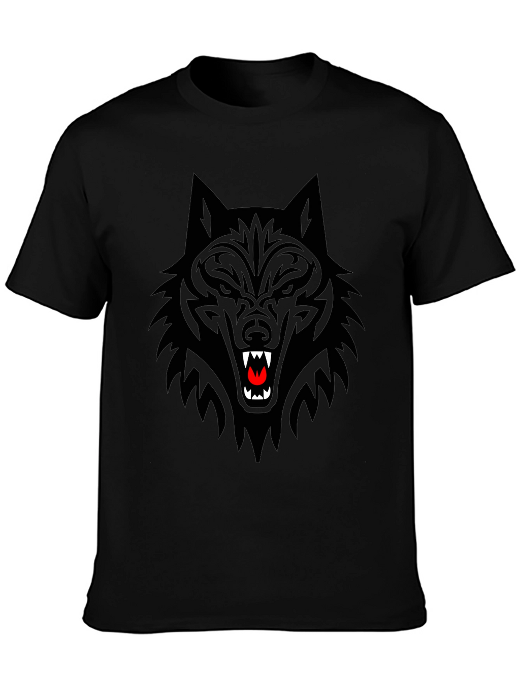 Black Wolf Graphic Tee - Fierce Design