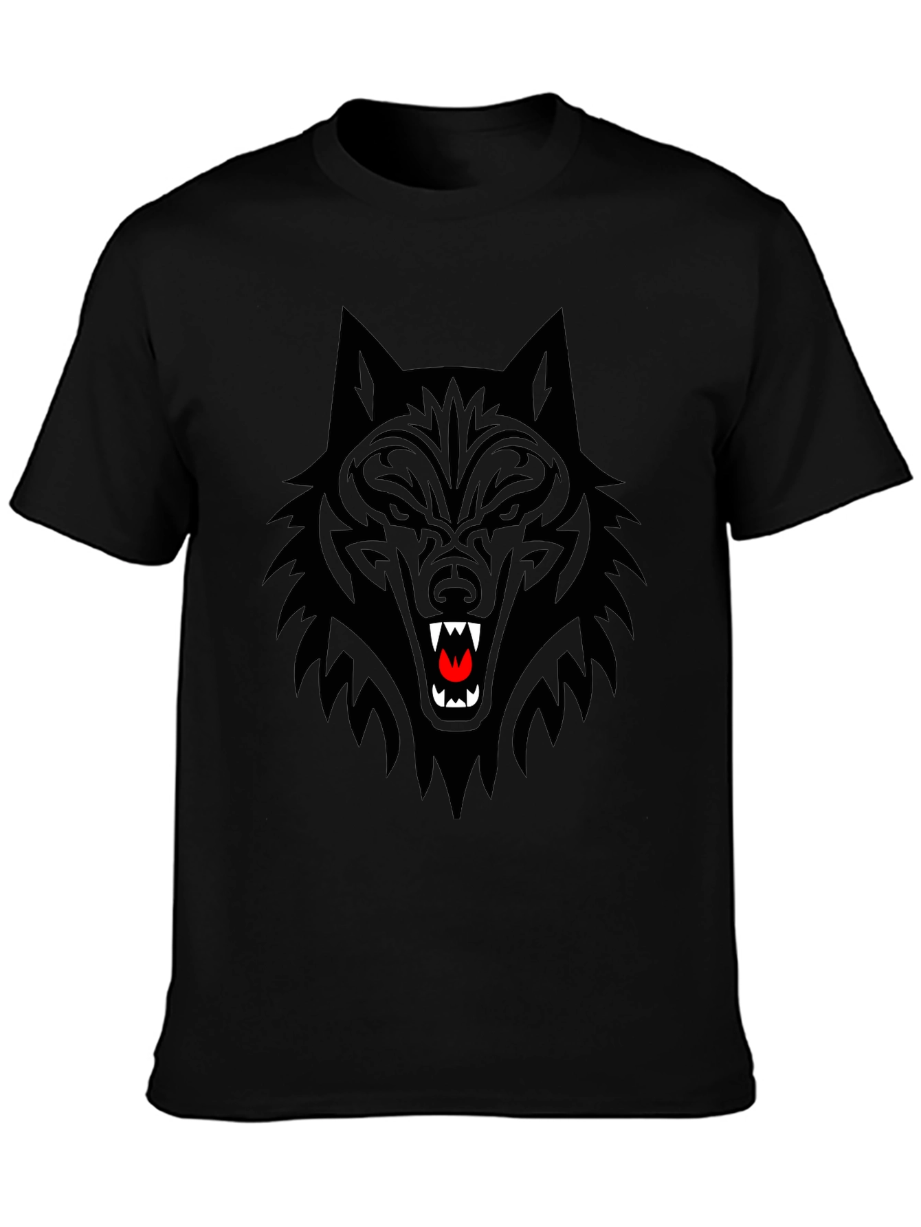 Black Wolf Graphic Tee - Fierce Design
