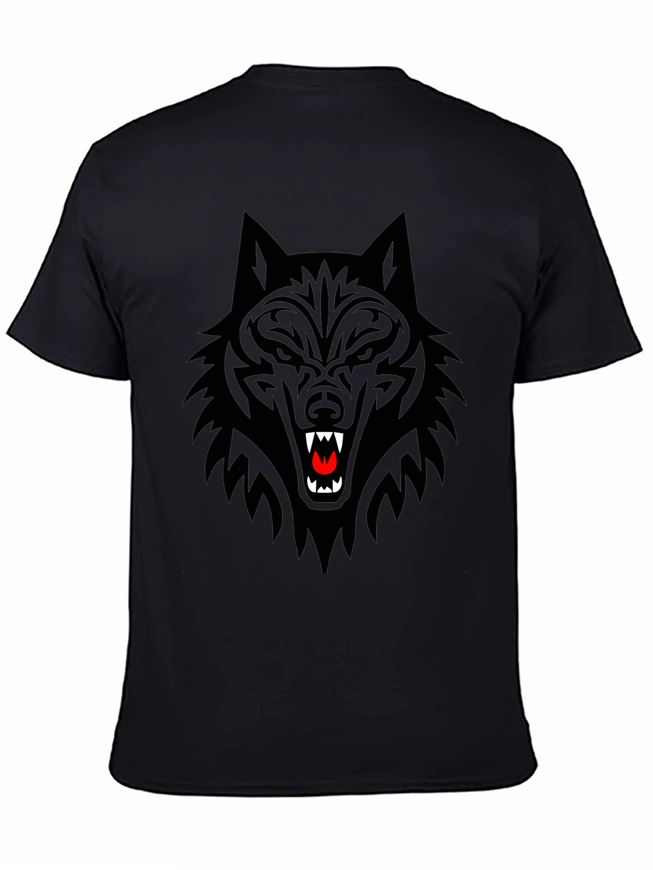 Black Wolf Graphic Tee - Fierce Design