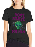 I Dont Believe in Human Graphic T-Shirt