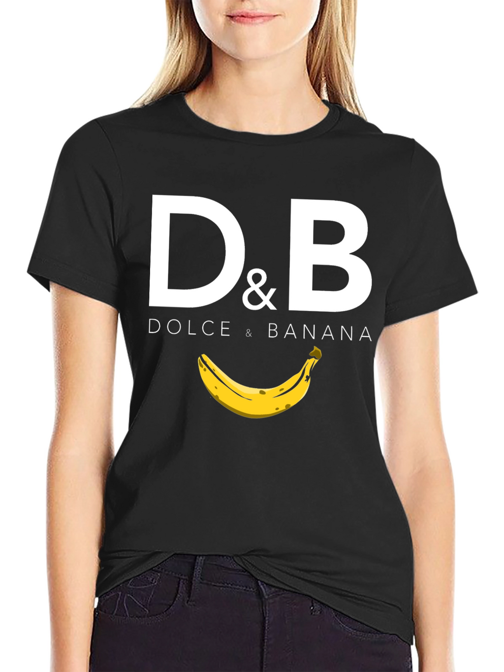 Dolce & Banana Black Graphic T-Shirt
