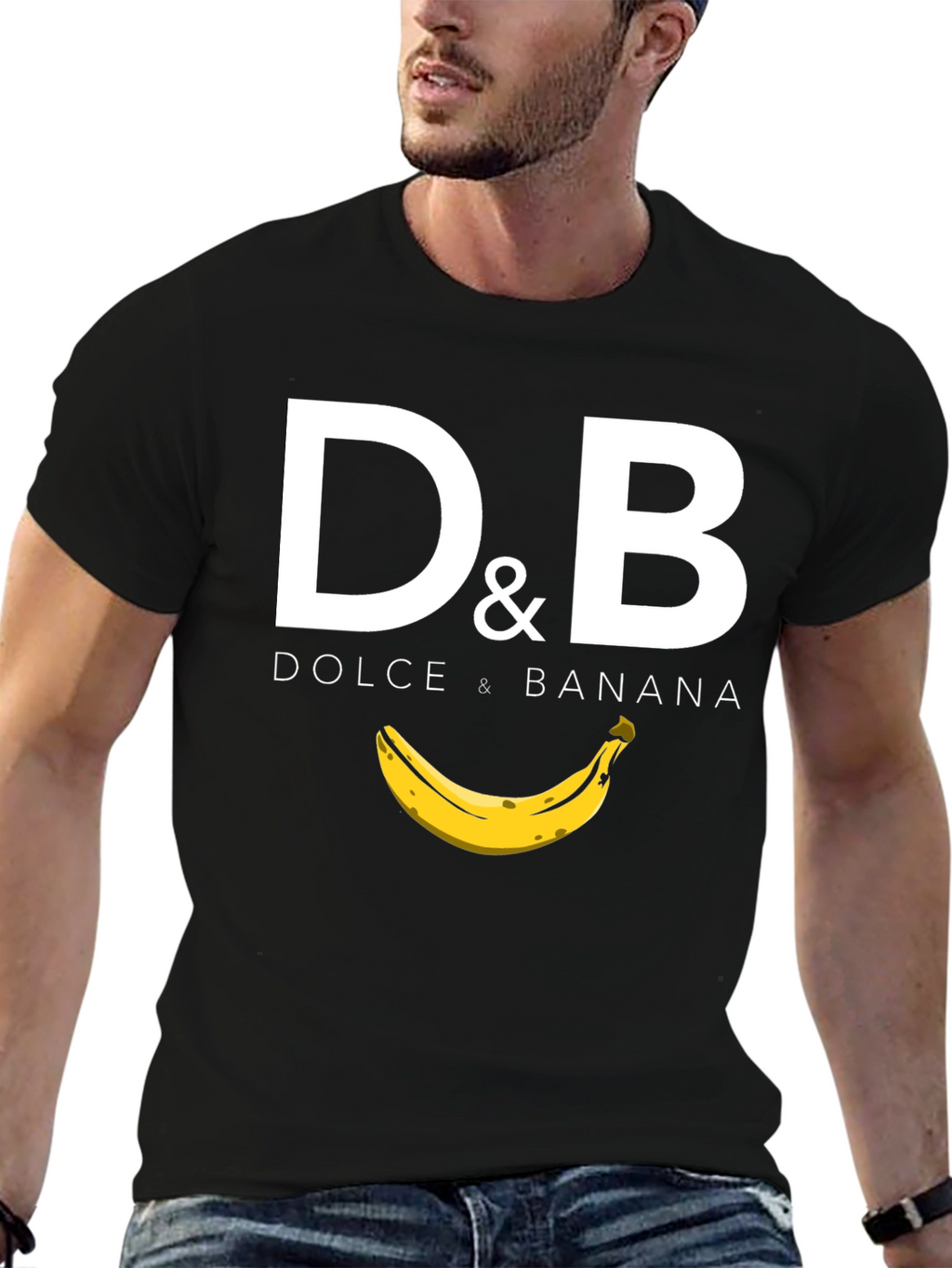 Dolce & Banana Black Graphic T-Shirt