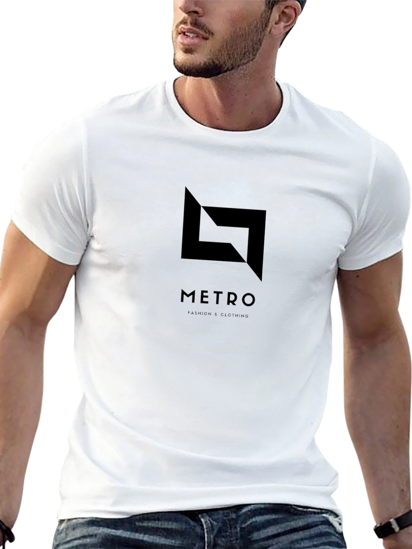 Metro Logo Black T-Shirt - Modern Urban Style