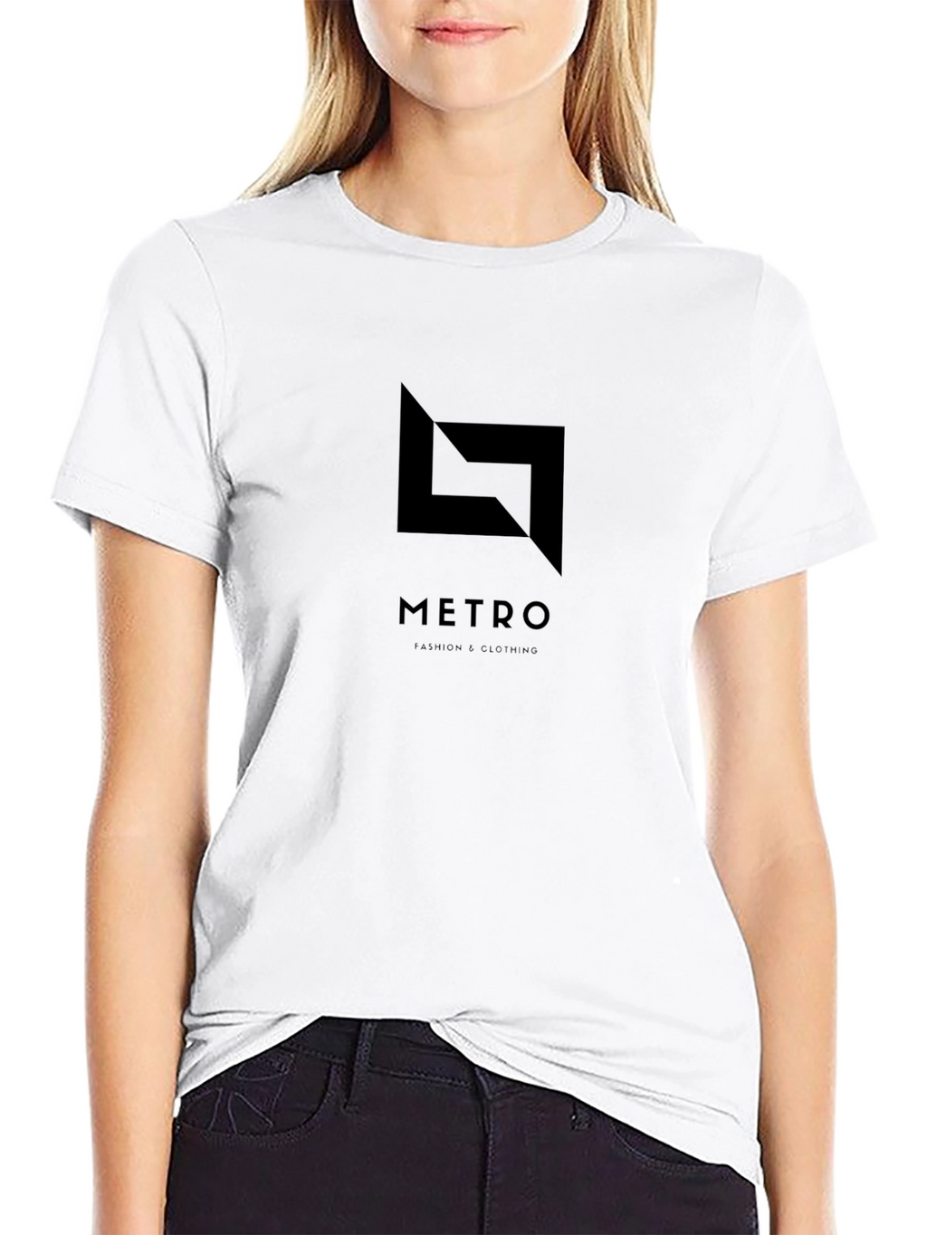 Metro Logo Black T-Shirt - Modern Urban Style