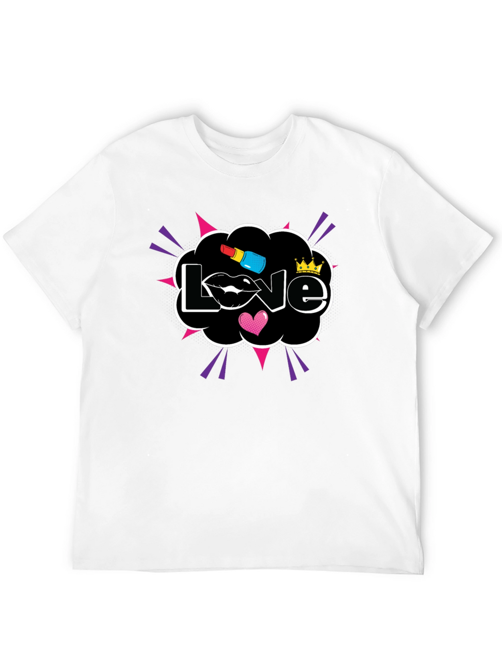 Love Graphic Print T-Shirt Black