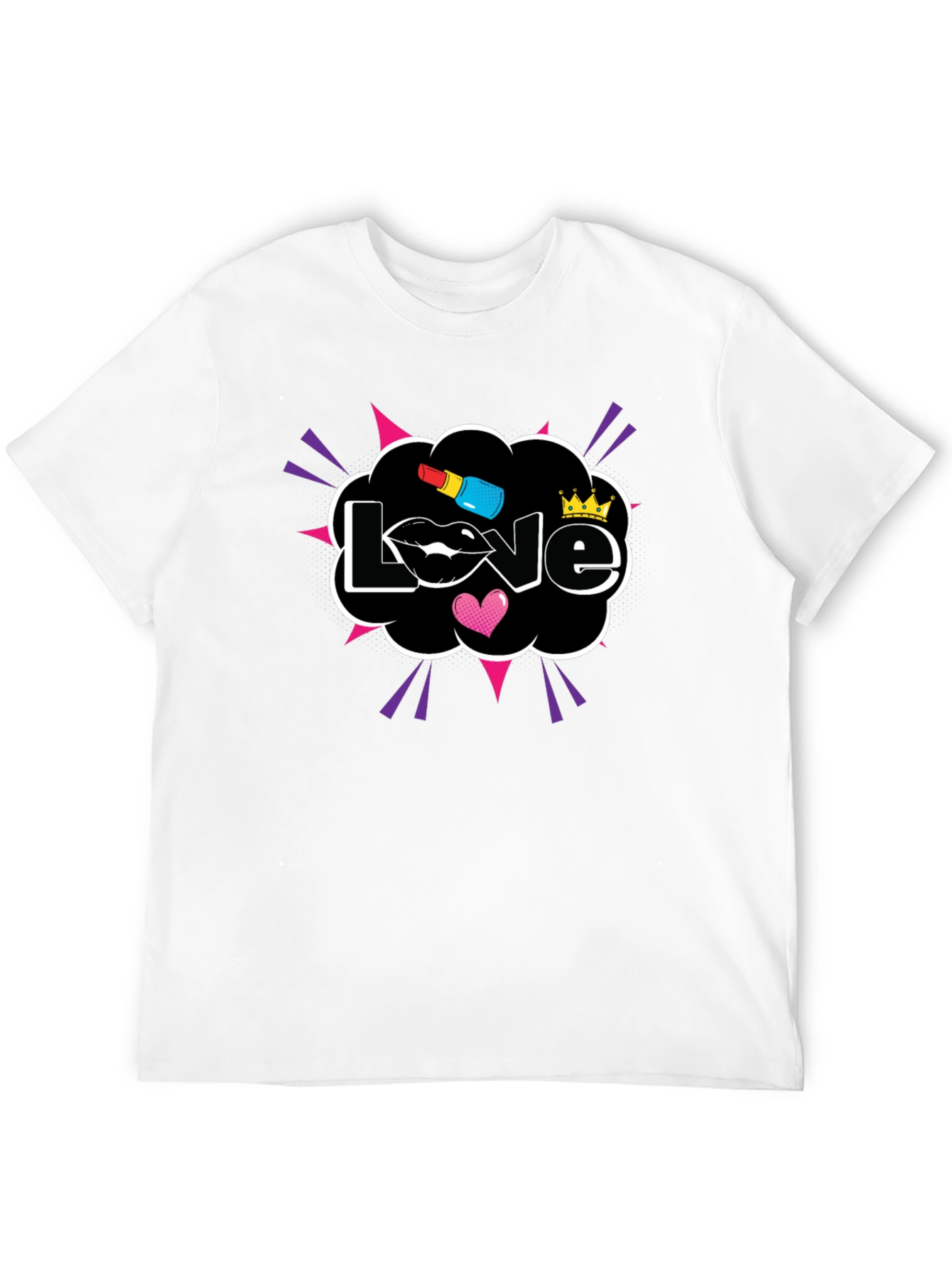 Love Graphic Print T-Shirt Black