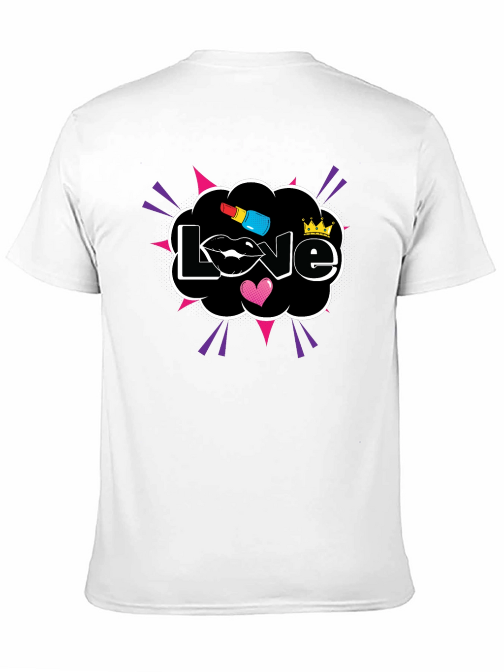 Love Graphic Print T-Shirt Black