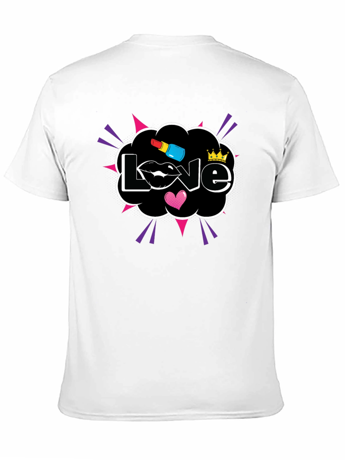 Love Graphic Print T-Shirt Black