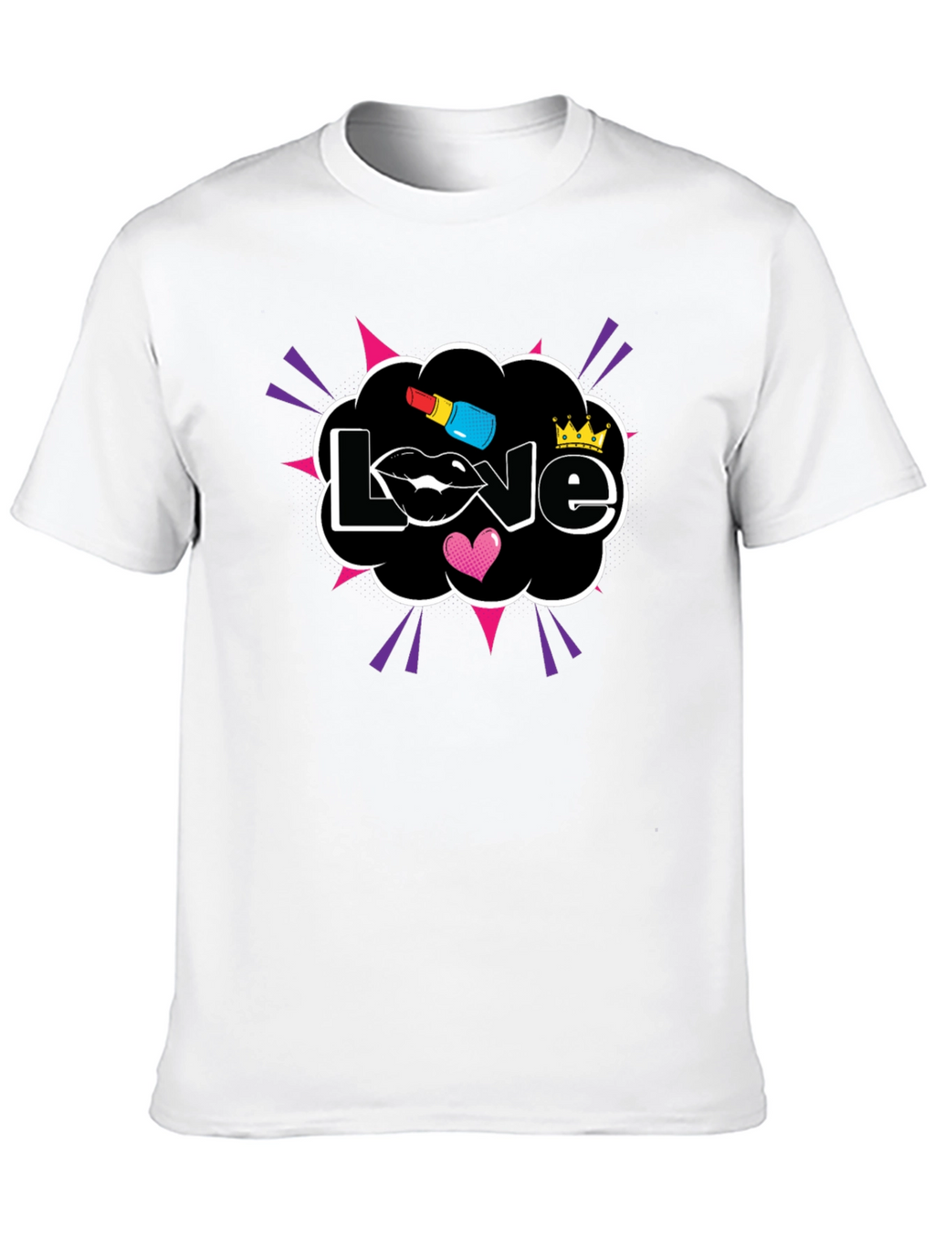 Love Graphic Print T-Shirt Black