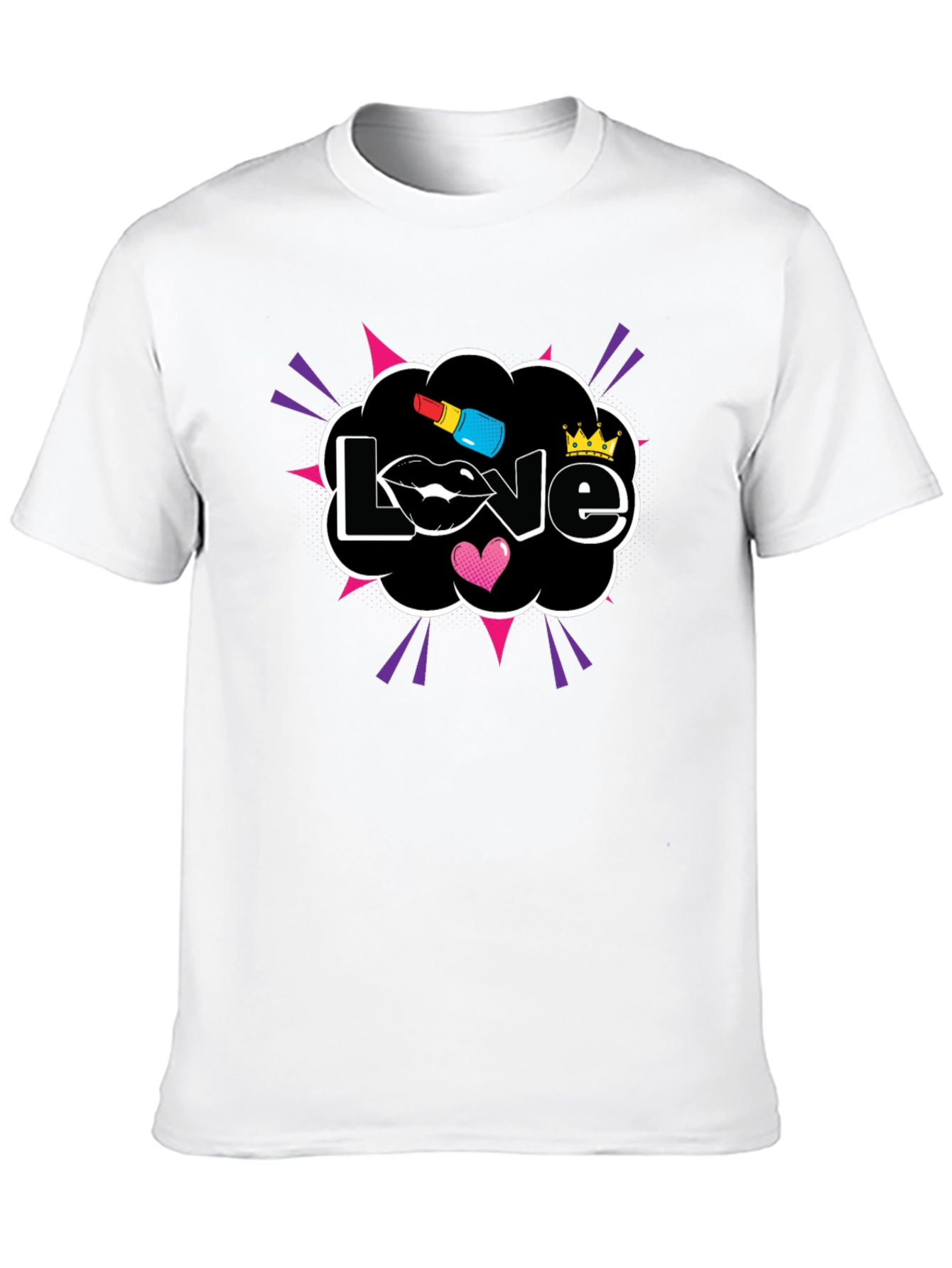 Love Graphic Print T-Shirt Black