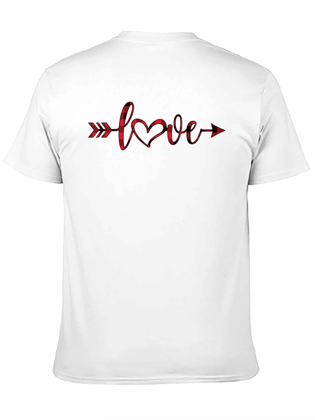 Buffalo Plaid Love Arrow Graphic Tee - Unisex