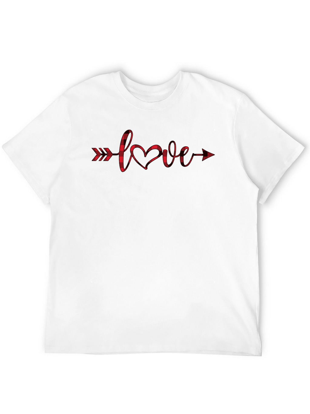 Buffalo Plaid Love Arrow Graphic Tee - Unisex