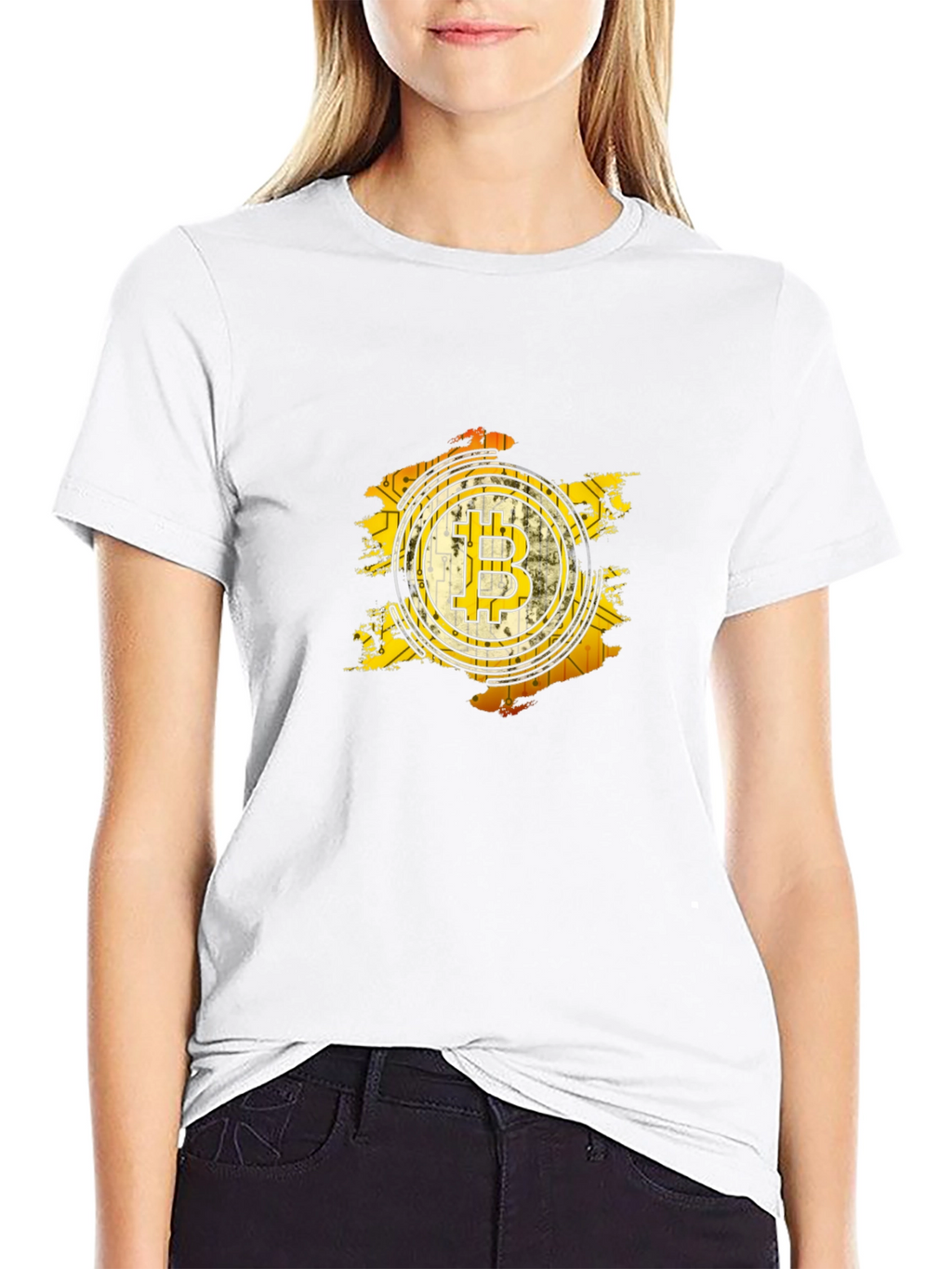 Bitcoin Logo Graphic Tee - Black