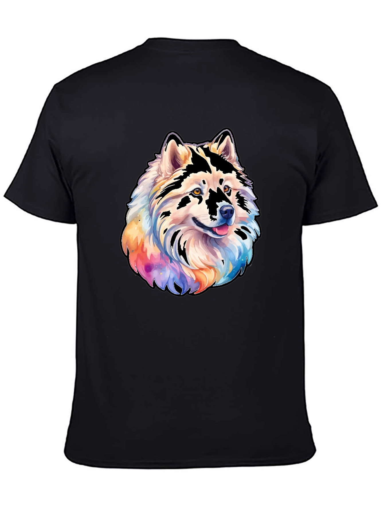 Dog Head Graphic Tee - Colorful Pet Lover Shirt