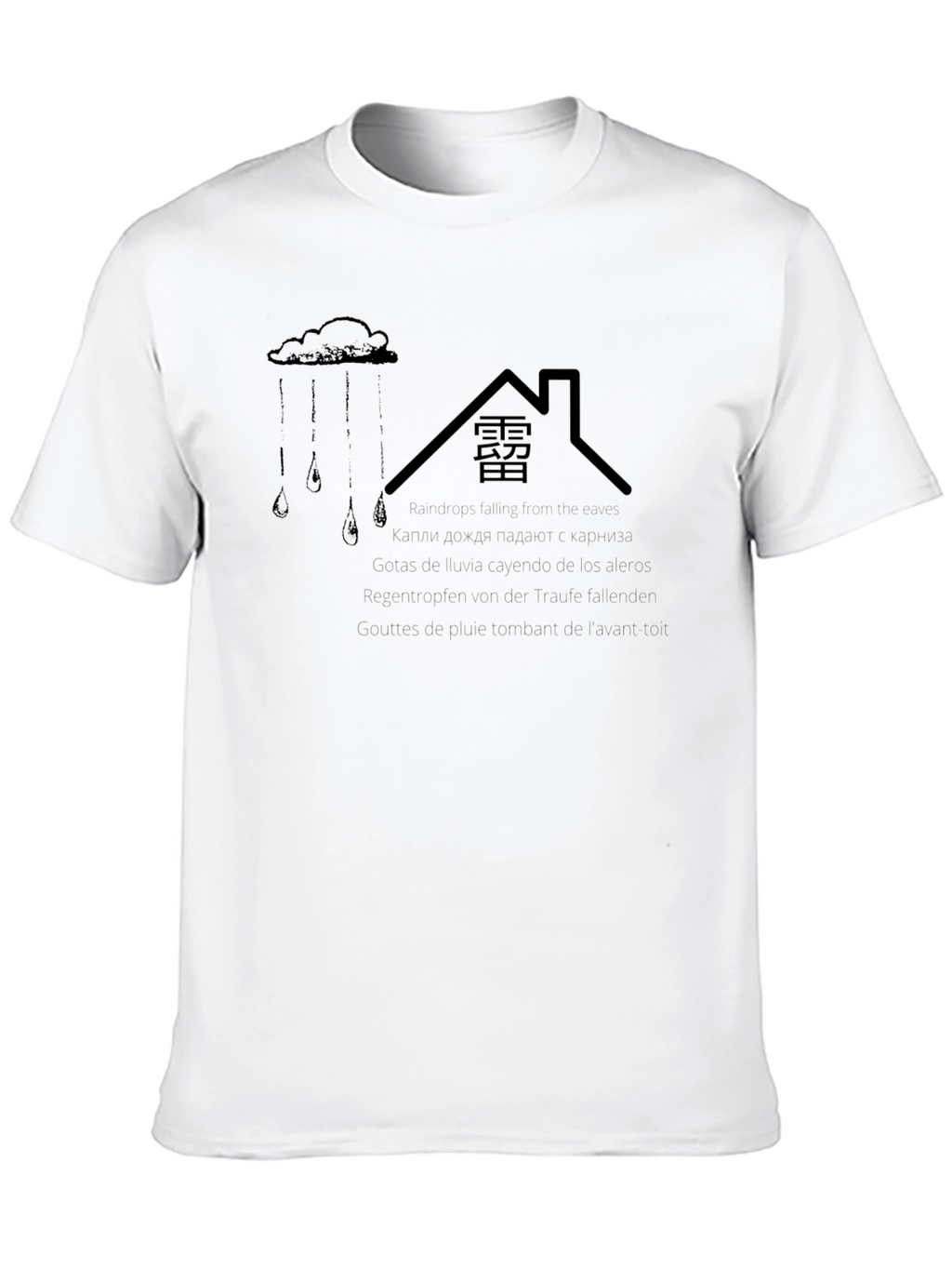 Raindrops on Roof Graphic Tee - Black