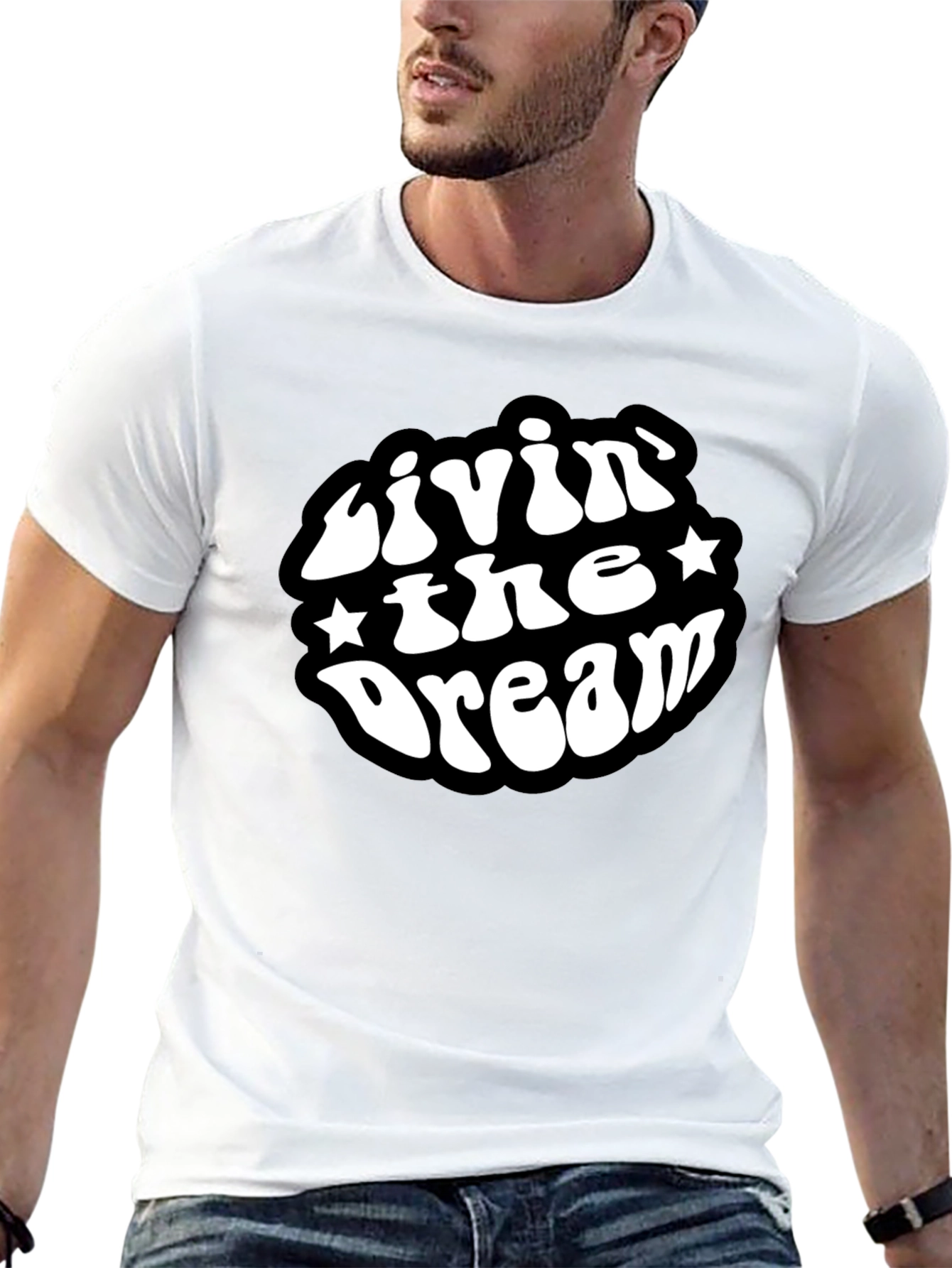 Livin The Dream Black Graphic T-Shirt