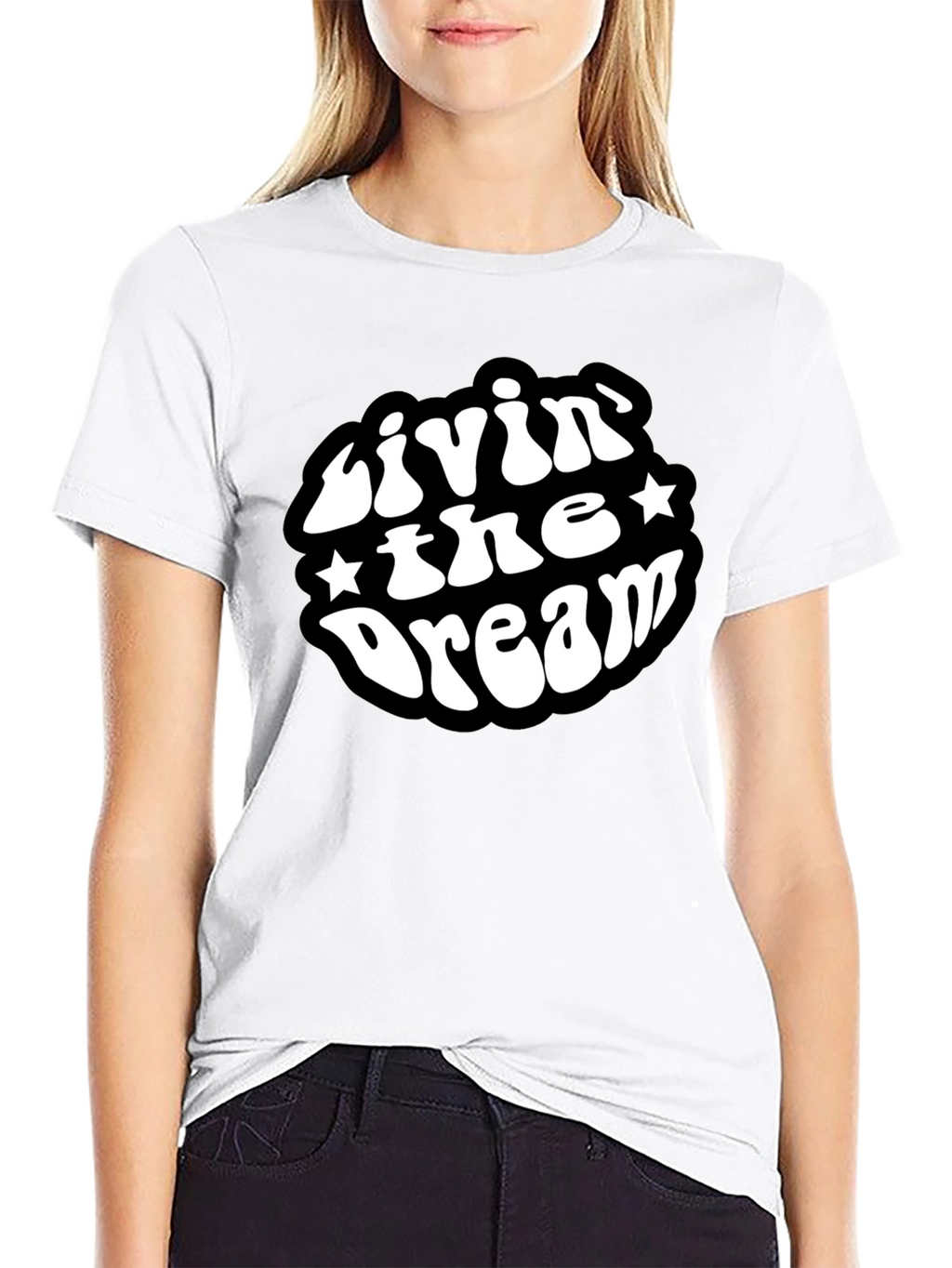 Livin The Dream Black Graphic T-Shirt