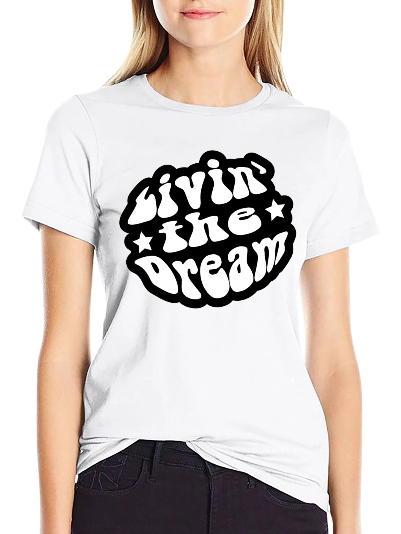 Livin The Dream Black Graphic T-Shirt