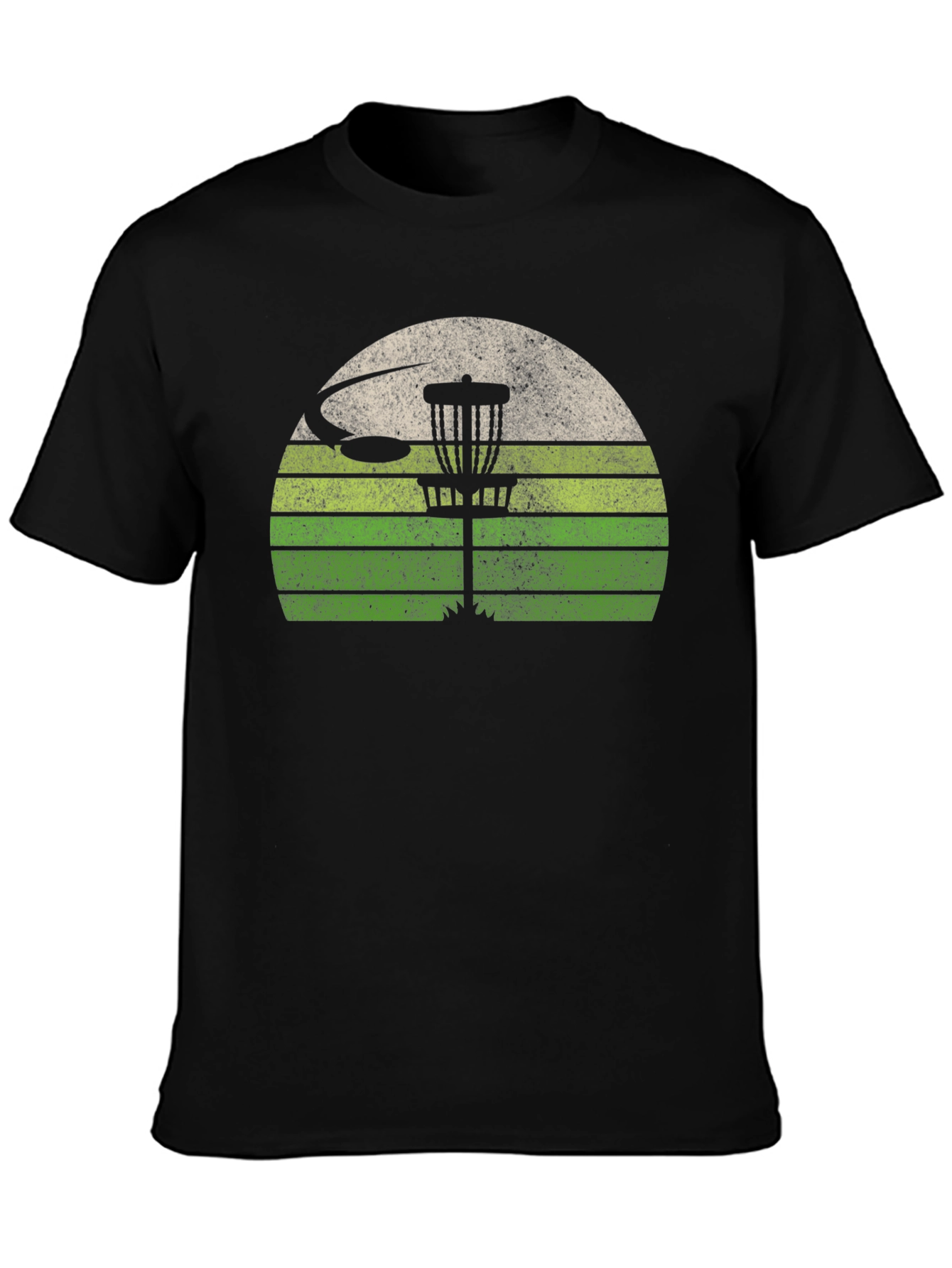 Retro Disc Golf T-Shirt - Sunset Design