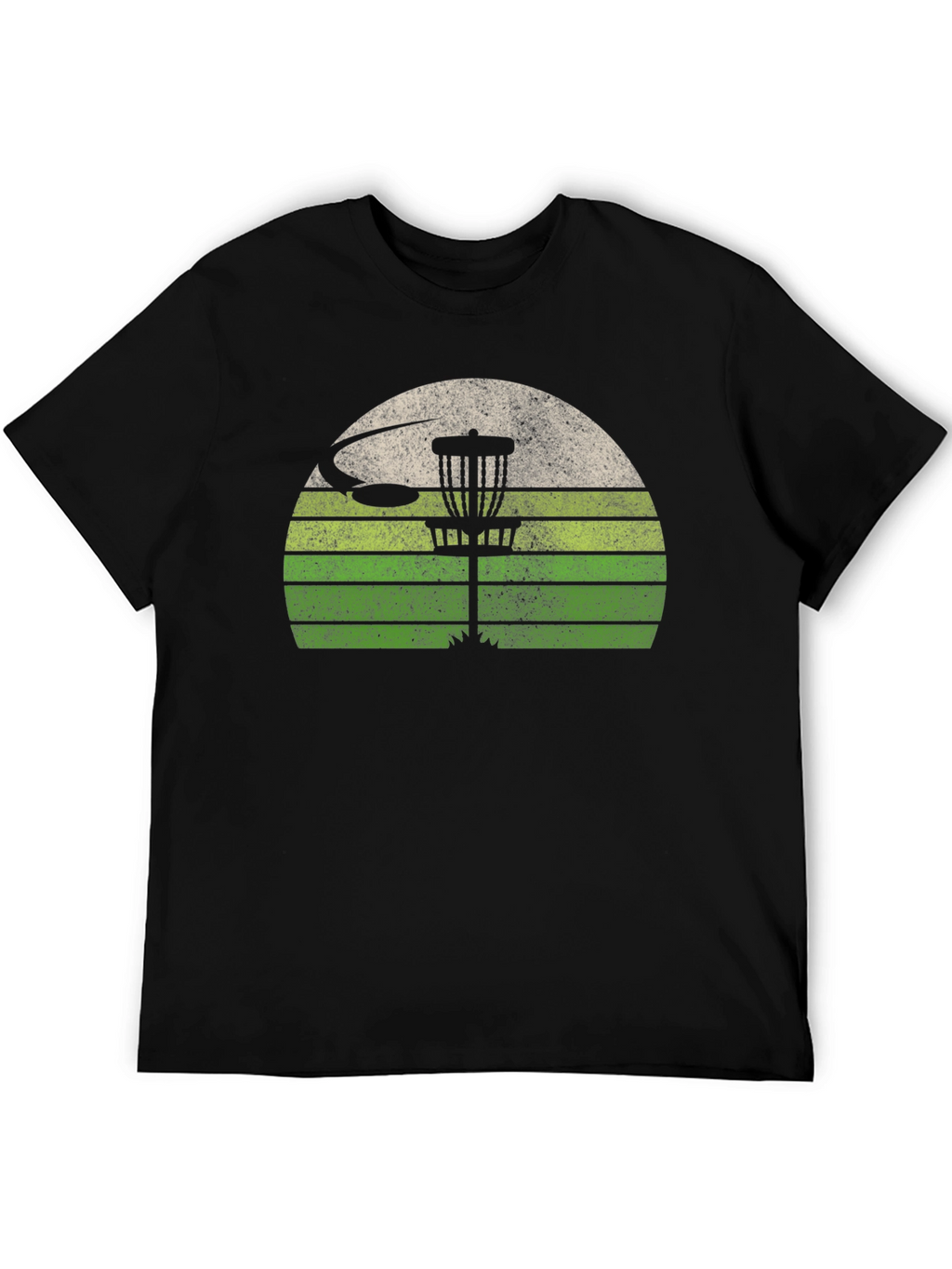 Retro Disc Golf T-Shirt - Sunset Design