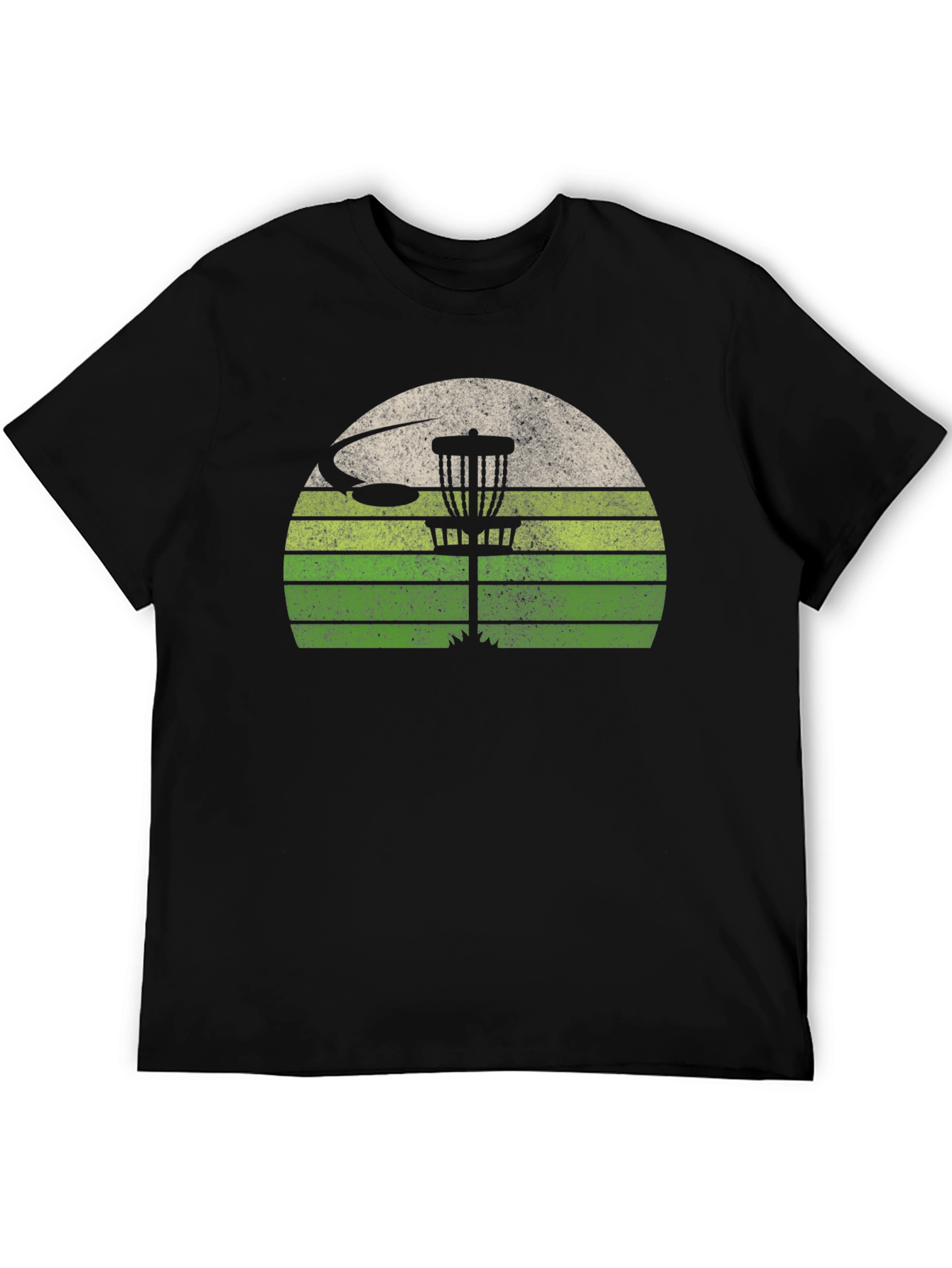 Retro Disc Golf T-Shirt - Sunset Design