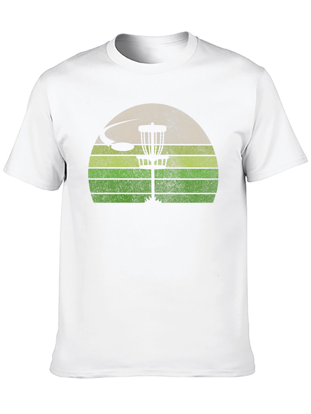 Retro Disc Golf T-Shirt - Sunset Design