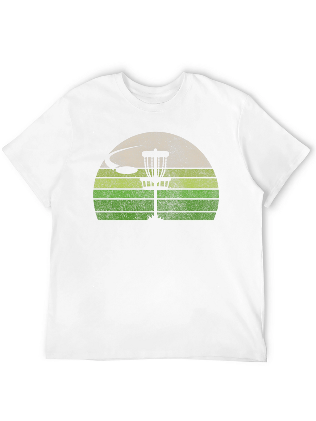 Retro Disc Golf T-Shirt - Sunset Design