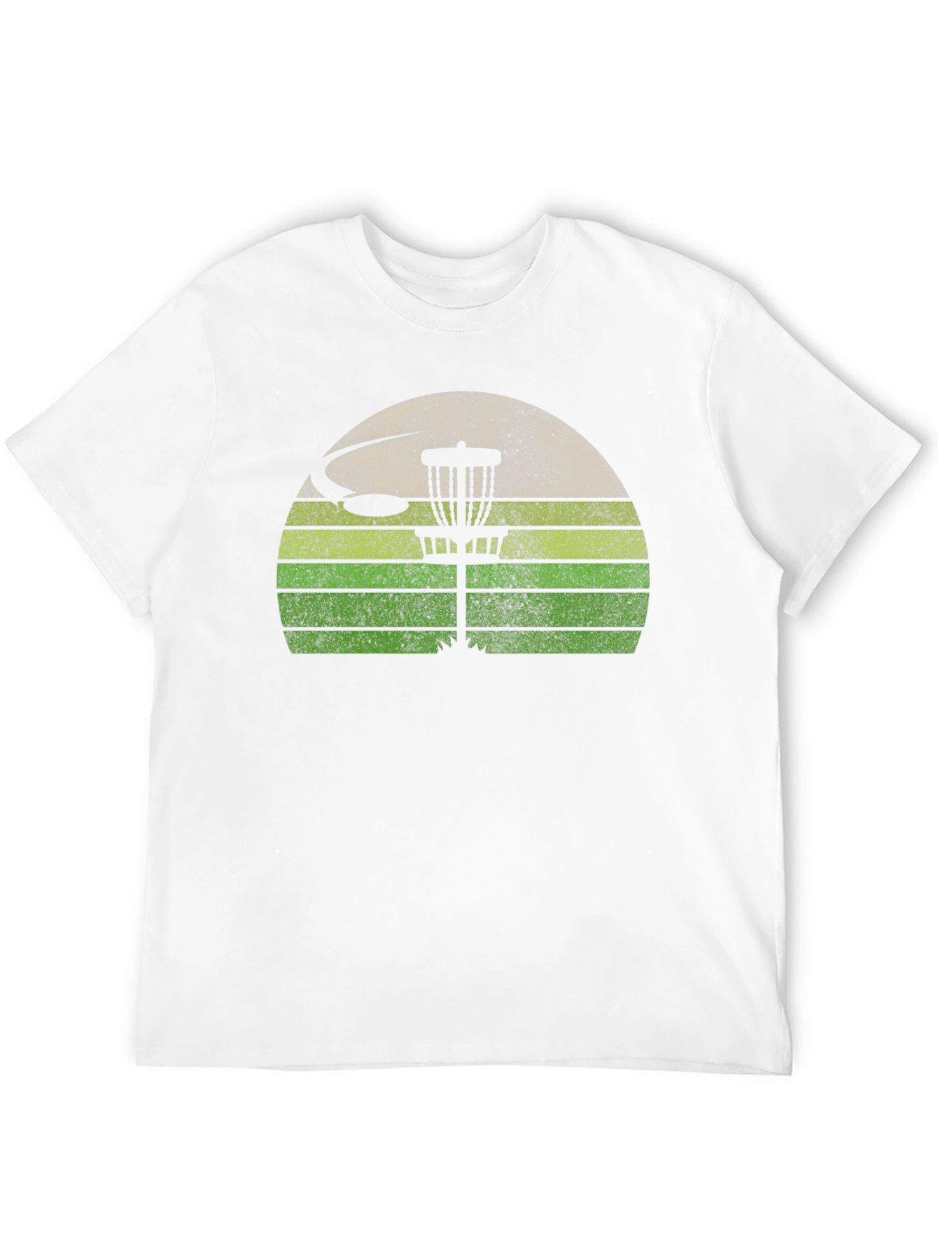 Retro Disc Golf T-Shirt - Sunset Design