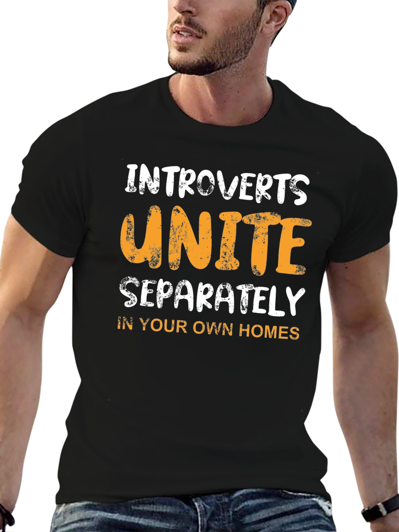 Introverts Unite Separately Funny Graphic T-Shirt