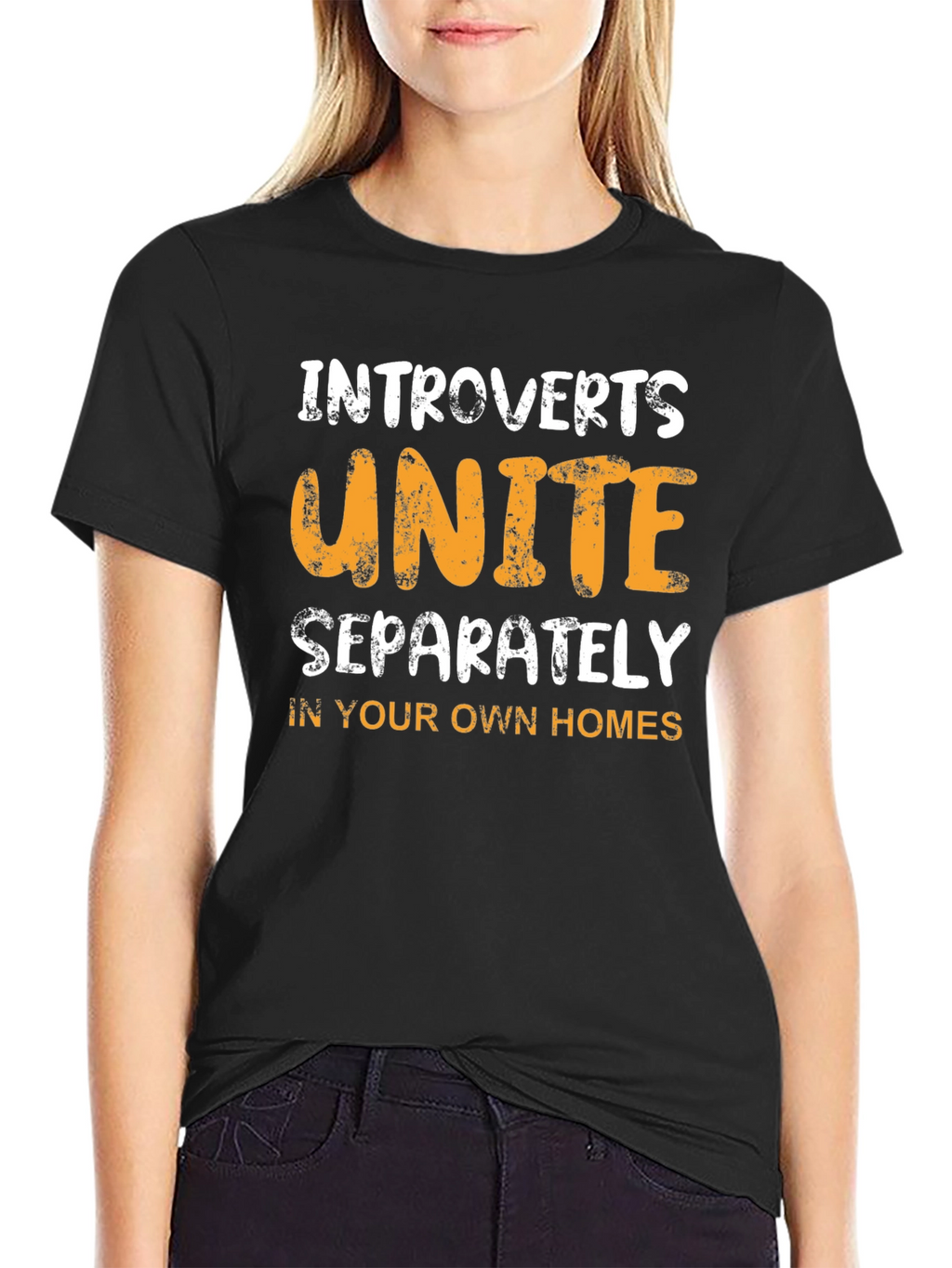 Introverts Unite Separately Funny Graphic T-Shirt