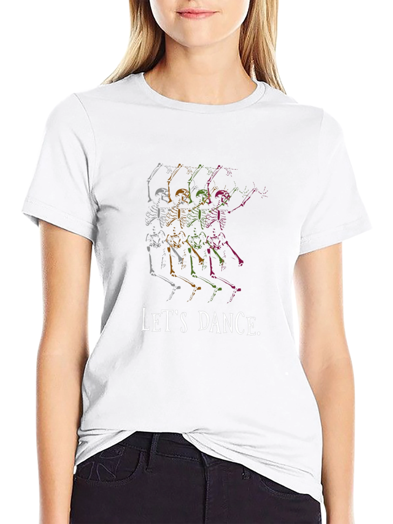 Lets Dance Skeleton Graphic Tee - Black
