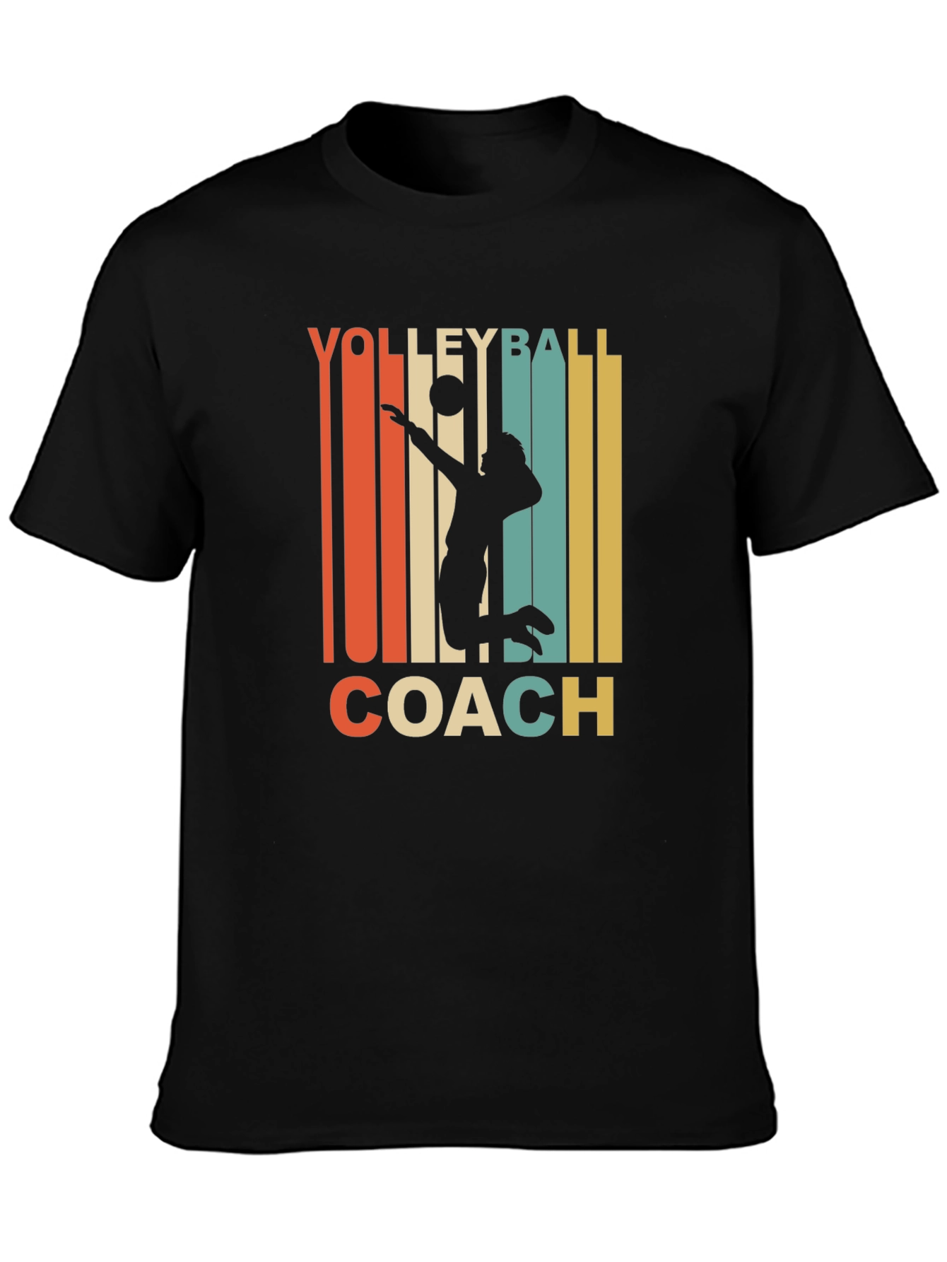 Volleyball Coach Retro Graphic T-Shirt