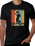 Volleyball Coach Retro Graphic T-Shirt