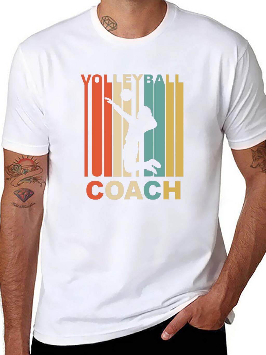 Volleyball Coach Retro Graphic T-Shirt