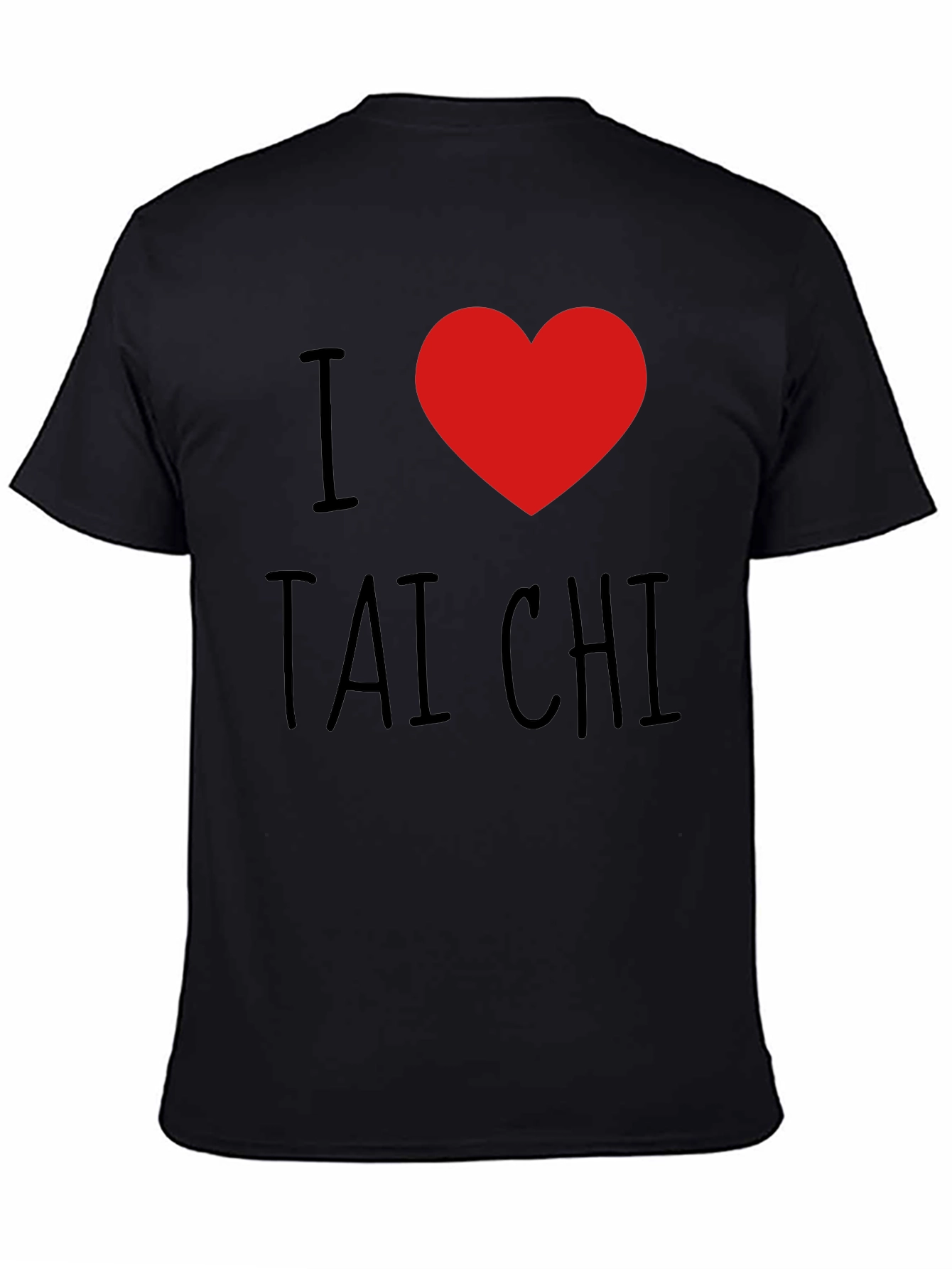 I Love Tai Chi Graphic Tee - Black Cotton Blend
