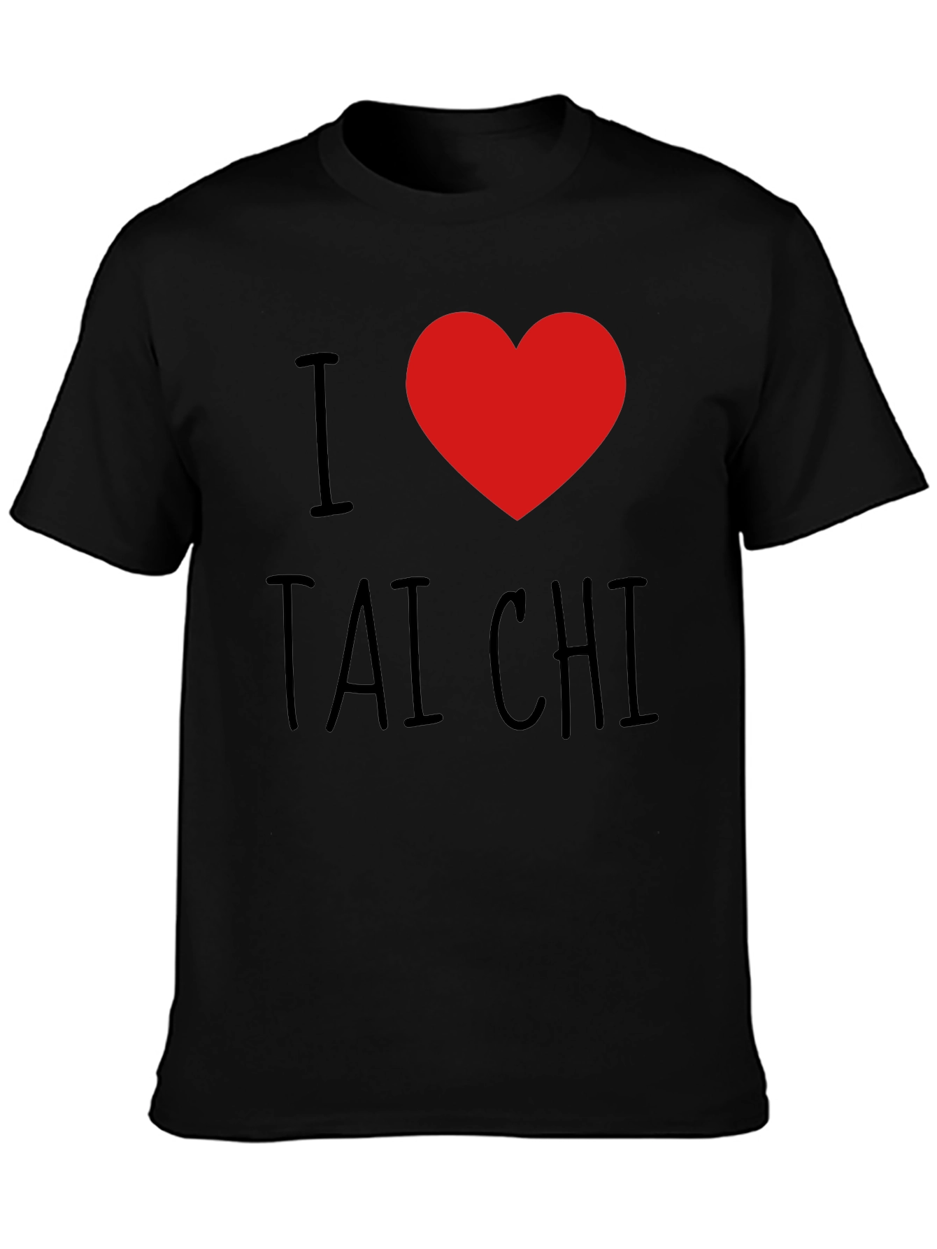 I Love Tai Chi Graphic Tee - Black Cotton Blend