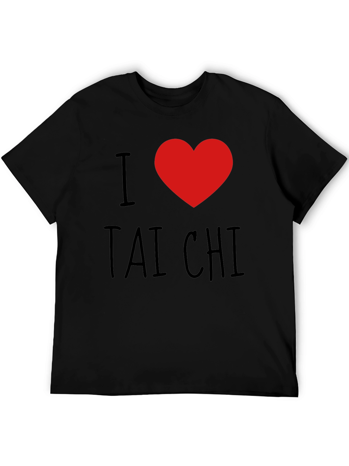 I Love Tai Chi Graphic Tee - Black Cotton Blend