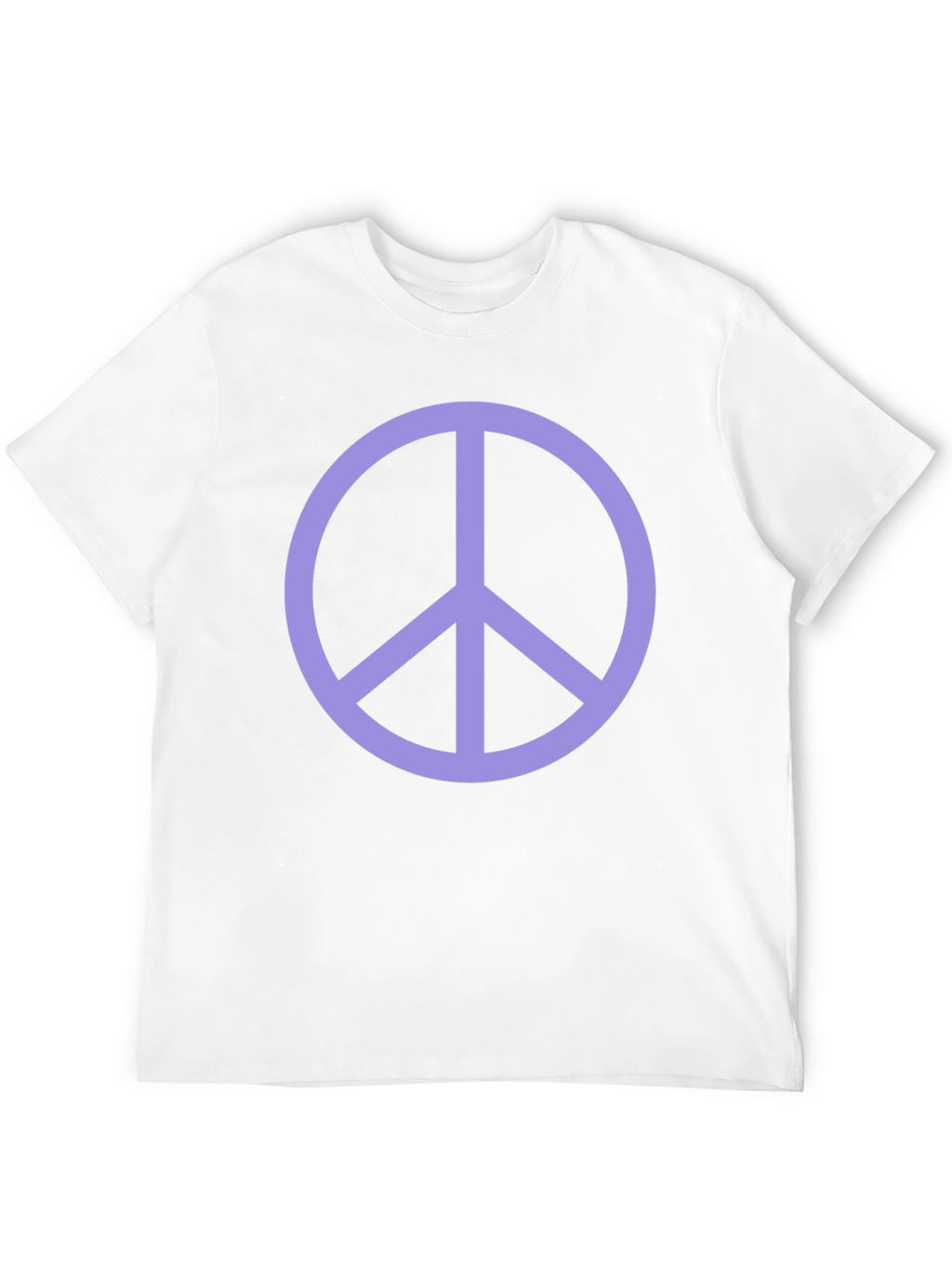 Peace Sign Graphic Tee - Black Crew Neck T-Shirt