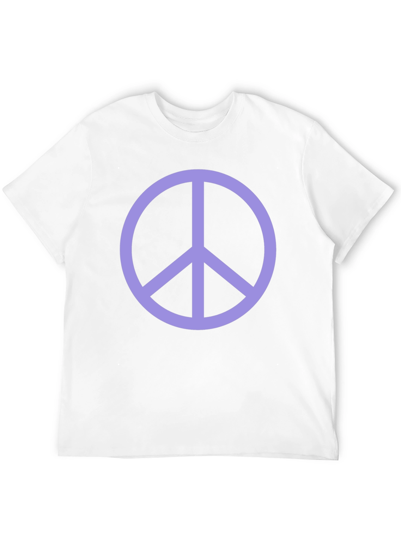 Peace Sign Graphic Tee - Black Crew Neck T-Shirt