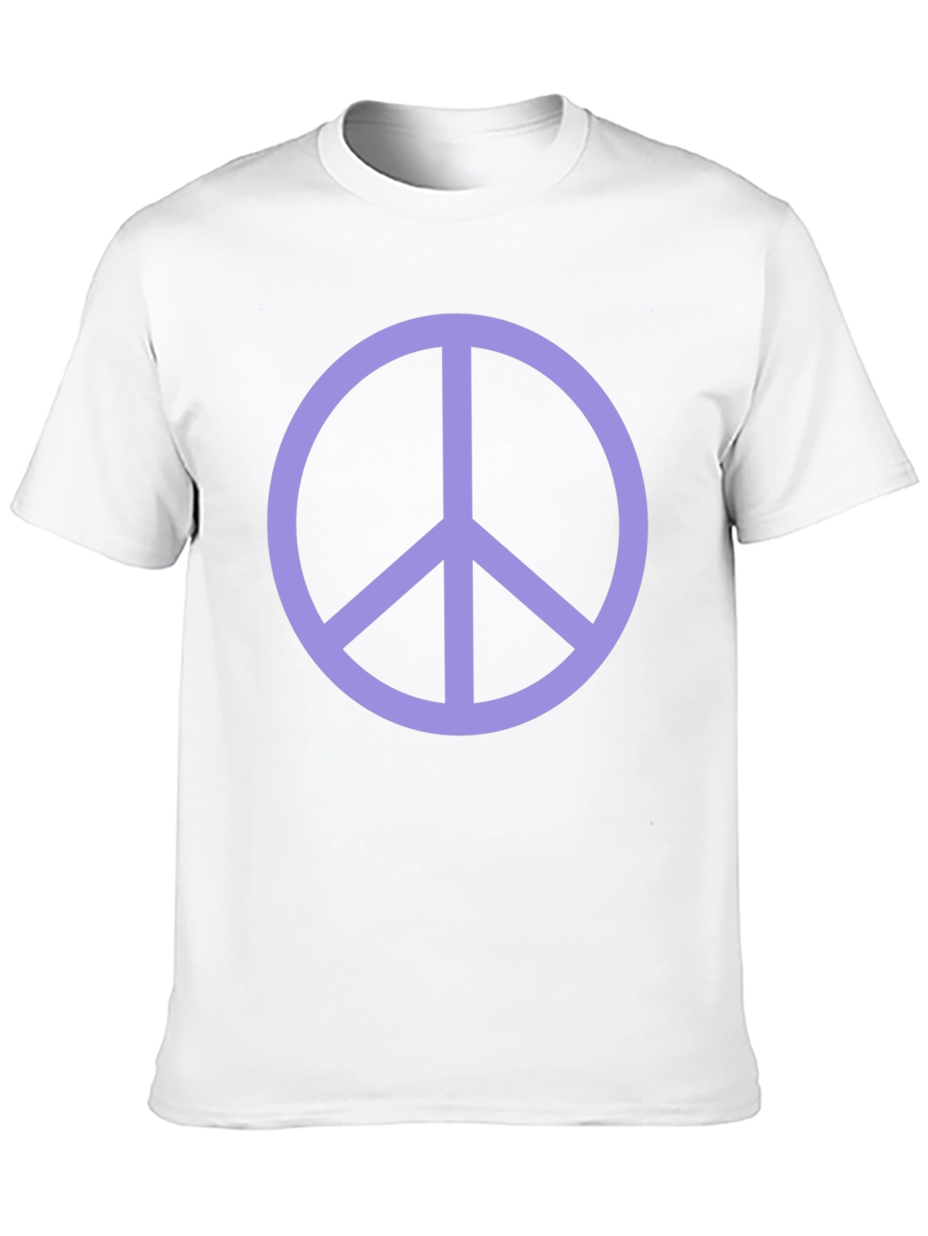 Peace Sign Graphic Tee - Black Crew Neck T-Shirt