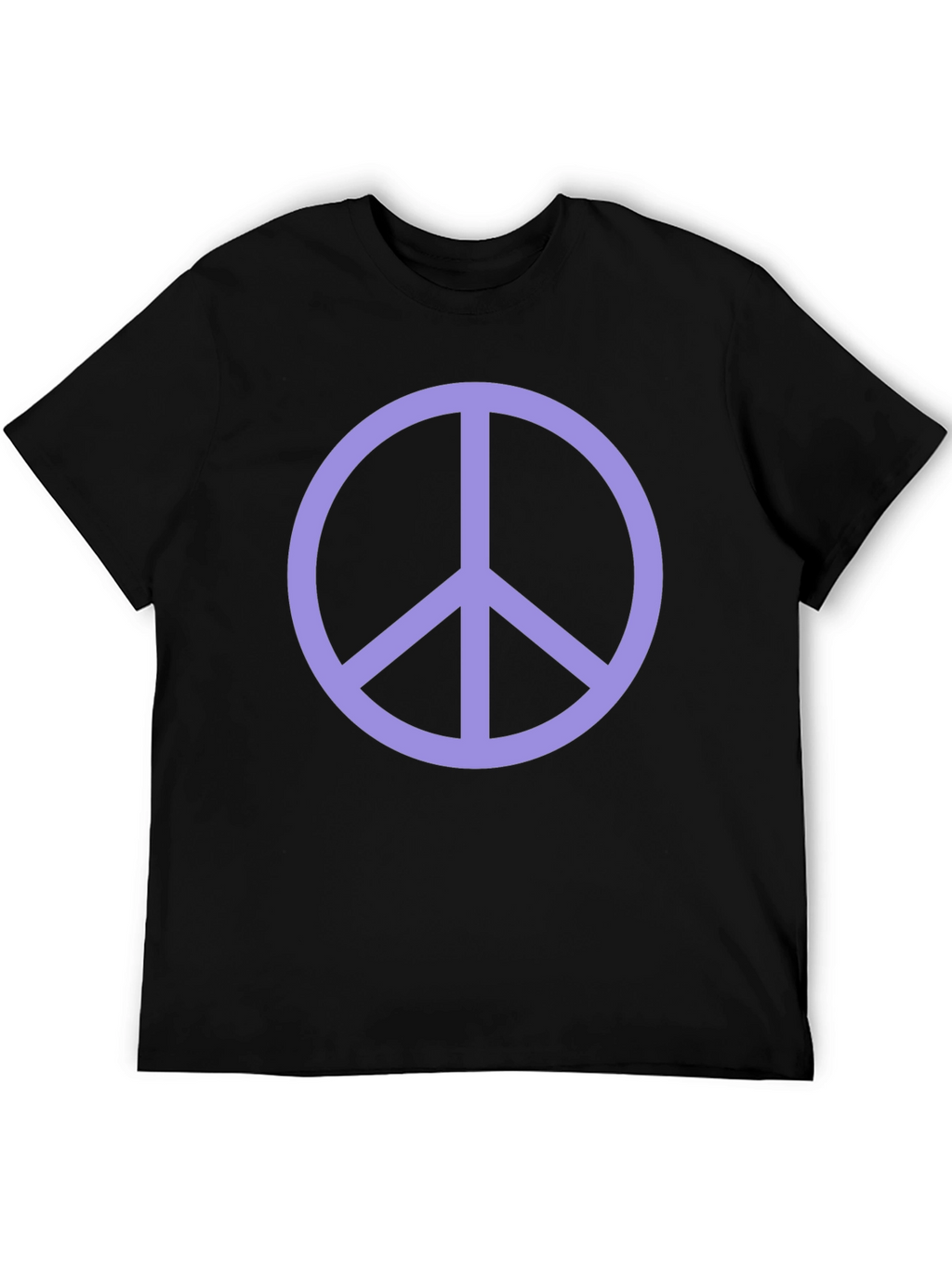 Peace Sign Graphic Tee - Black Crew Neck T-Shirt