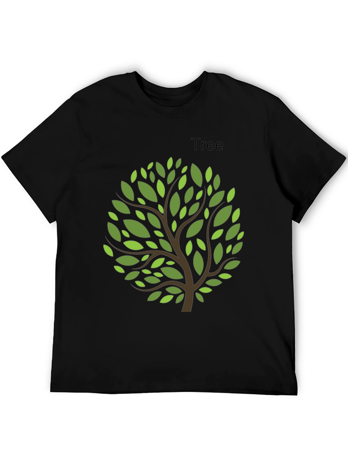 Nature Inspired Tree Graphic Tee - Black