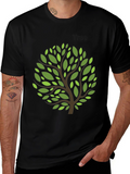 Nature Inspired Tree Graphic Tee - Black