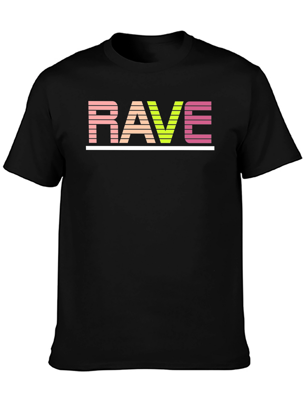 Rave Retro Striped Graphic Tee